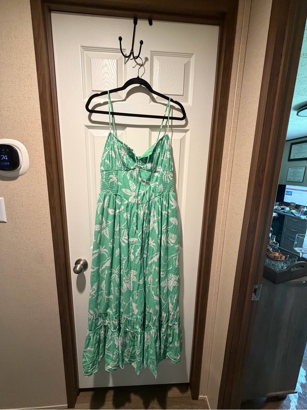 American Eagle Outfitters Mint Green Floral Maxi Dress
